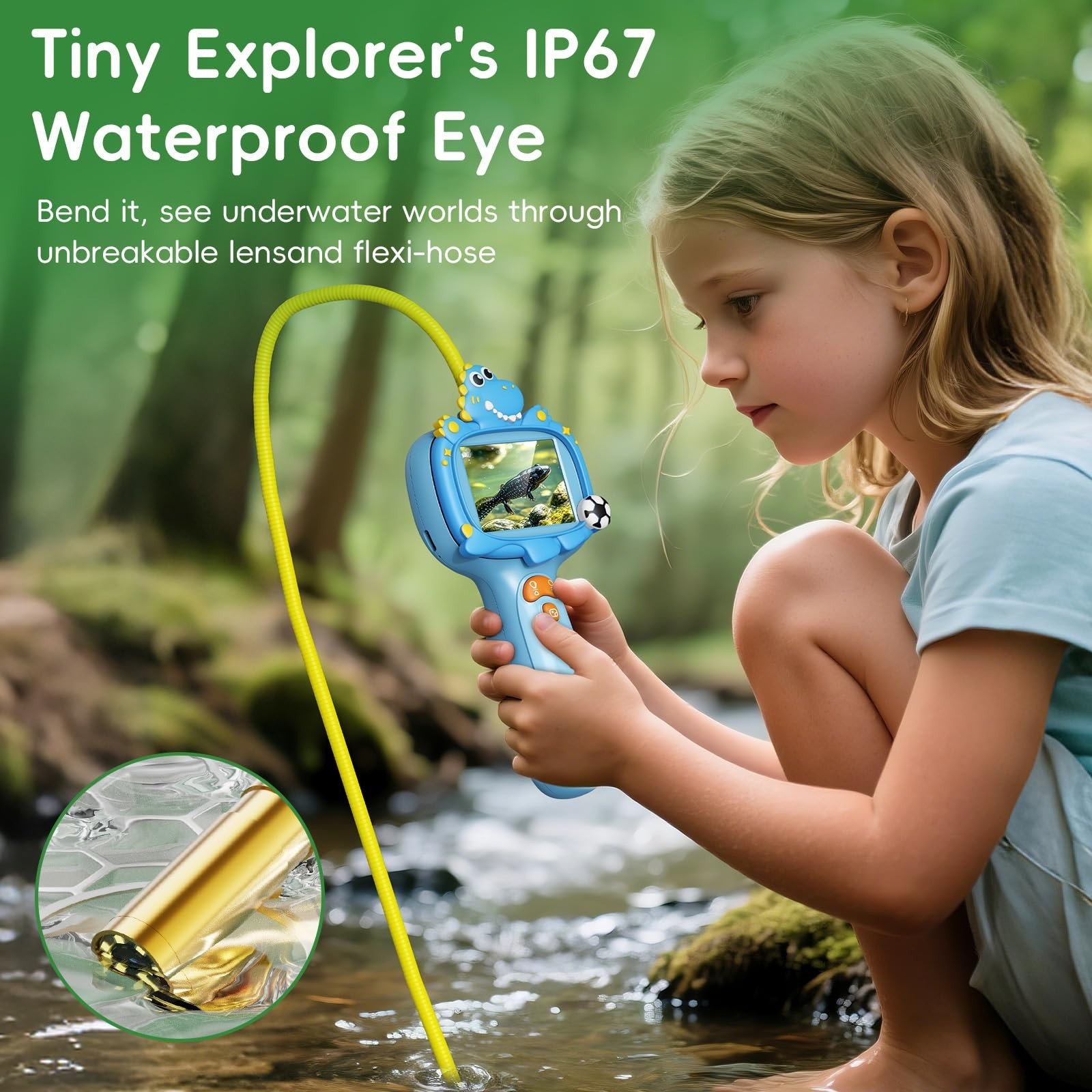 STEM Borescope Camera with Light - Educational Toy for Kids 4-10, Outdoor Explor