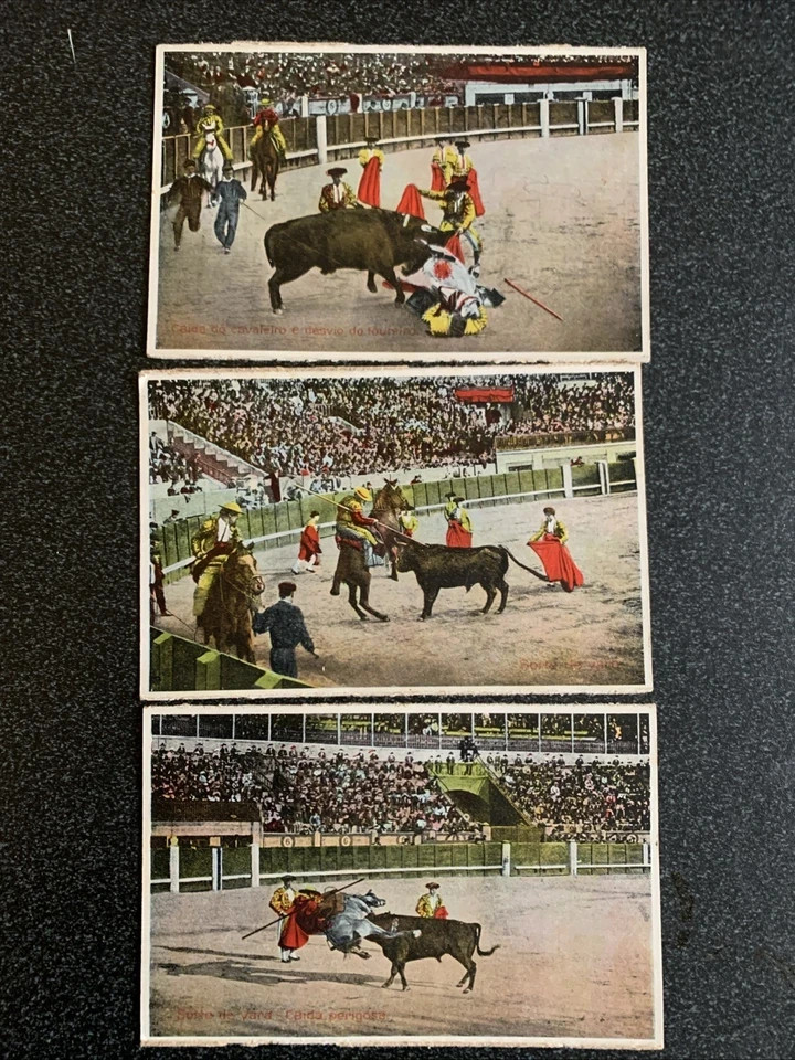 Spain Bullfighting Vintage Postcards x 9
