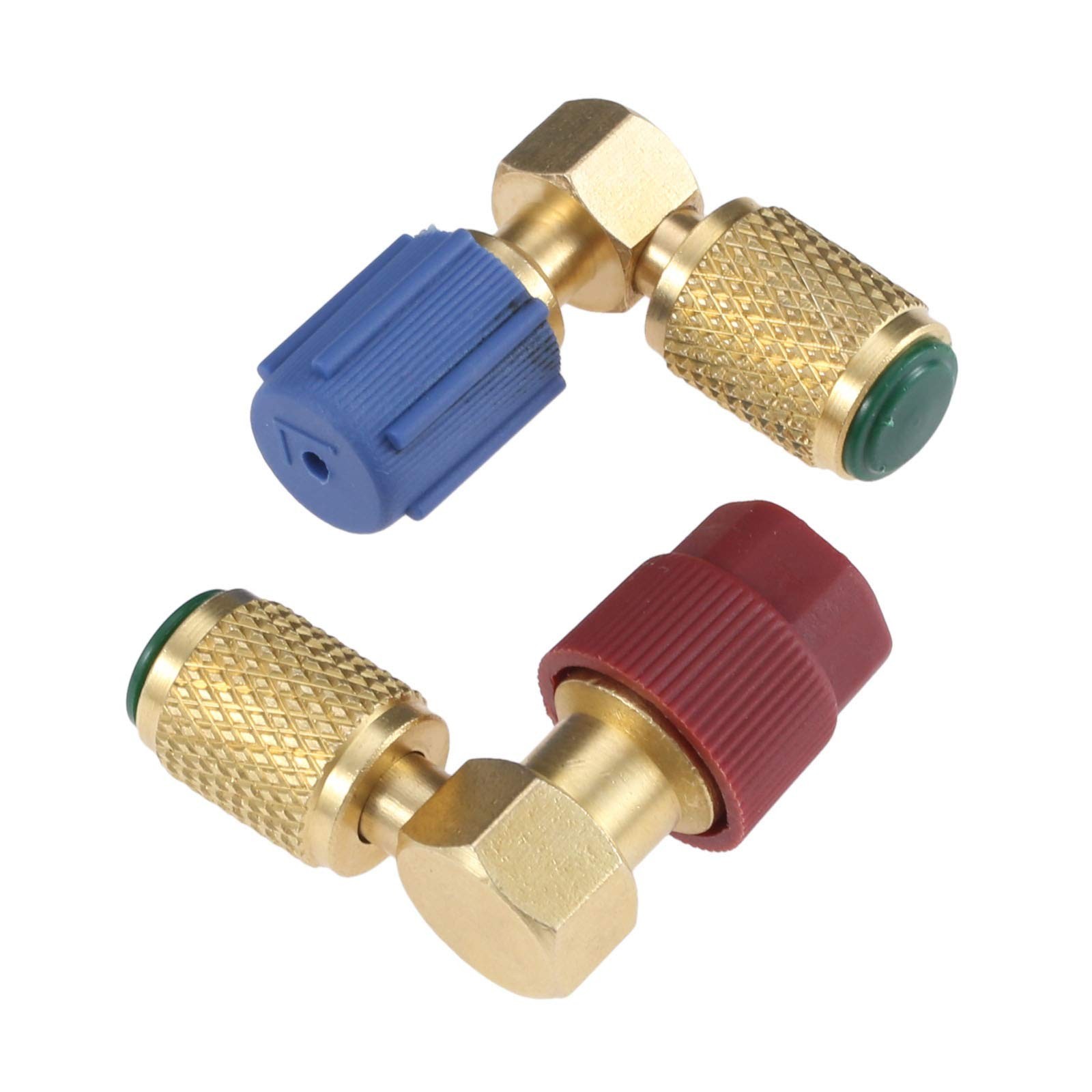 R12 to R134 A High/Low AC Fitting Port Retrofit Conversion Adapter, Quick Cou...
