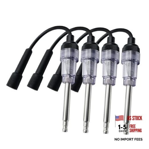 4PCS Spark Plug Tester, Engine Ignition Coil Tester Straight Boot Ignition 4pcs