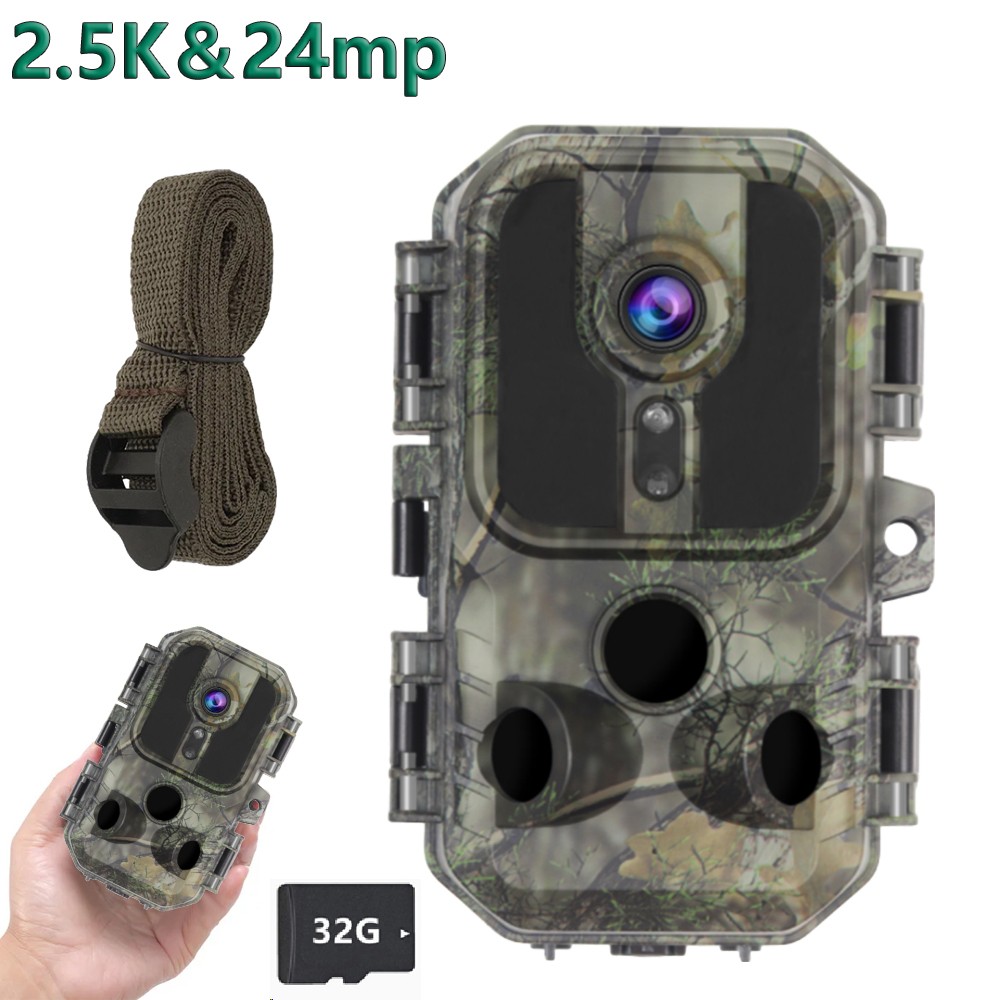 Camara De Caza Para La Noche Grabar Animales Vida Salvaje NEW+32G TF Card