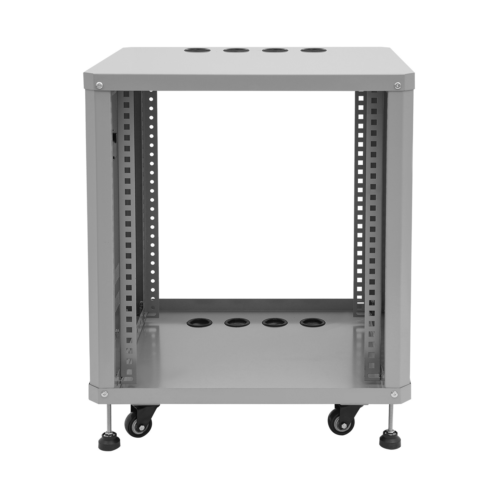 12U Network&Stereo Rack, Rolling Server Rack Open Cabinet with Caster Wheels