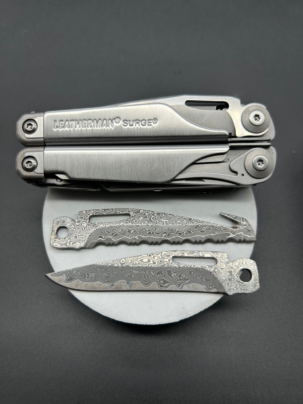 GearNexon VG10 Damascus Blade Saw Set for Leatherman Surge Multi-Tool - DIY Mod