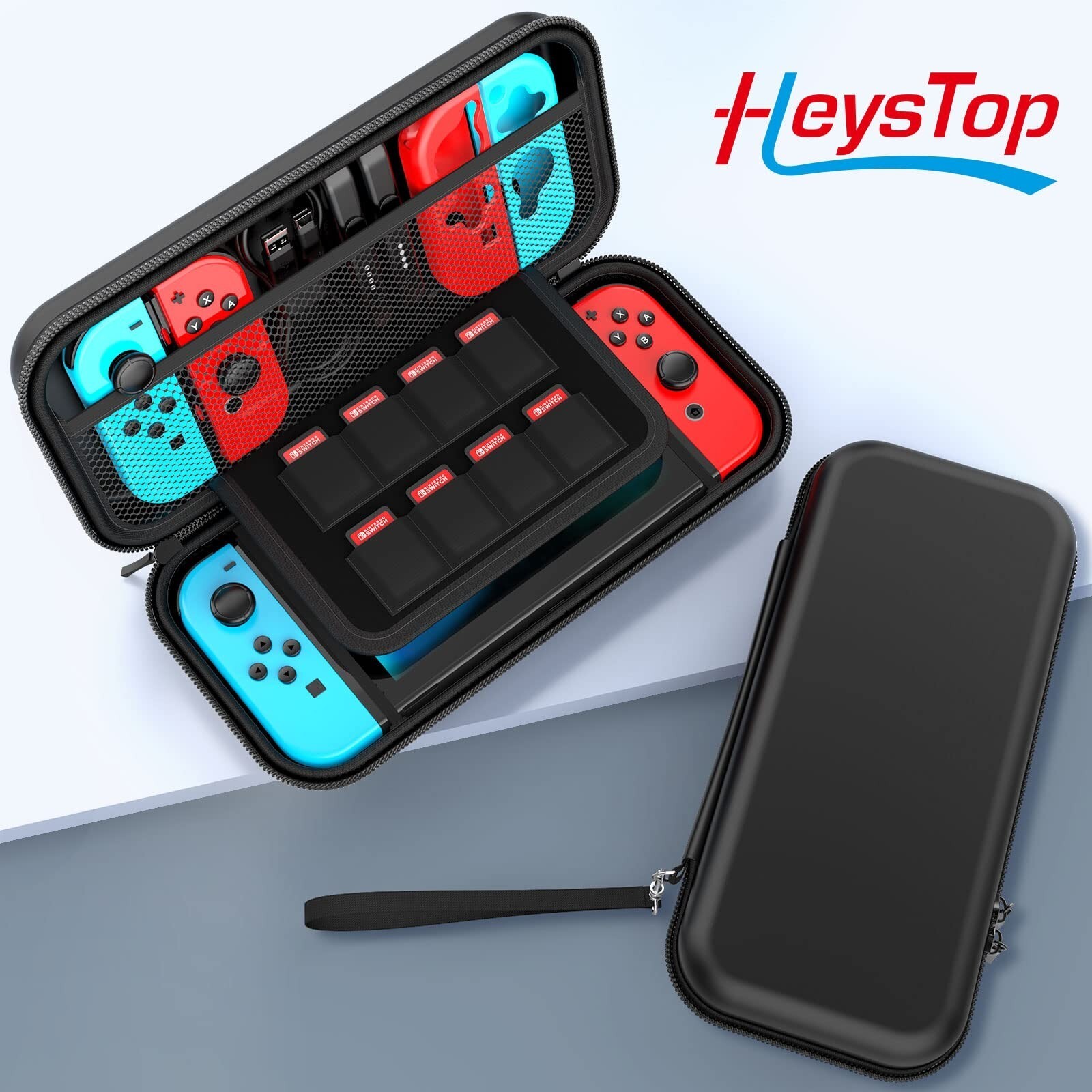 Case For Nintendo Switch Carry Case Pouch with Case HD Switch Screen Protector,b