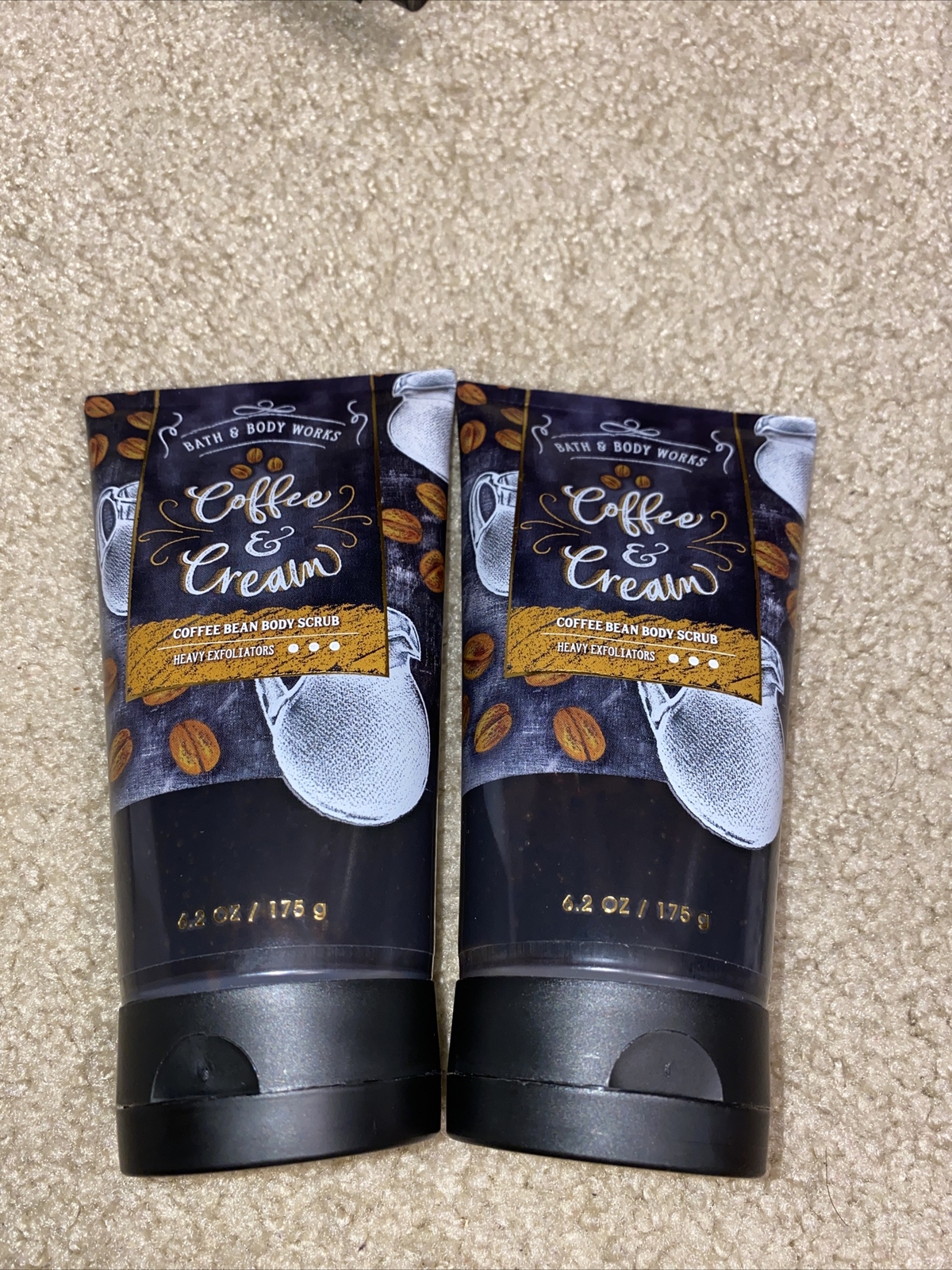 Bath & Body Works Coffee & Cream Coffee Bean Body Scrub 2x