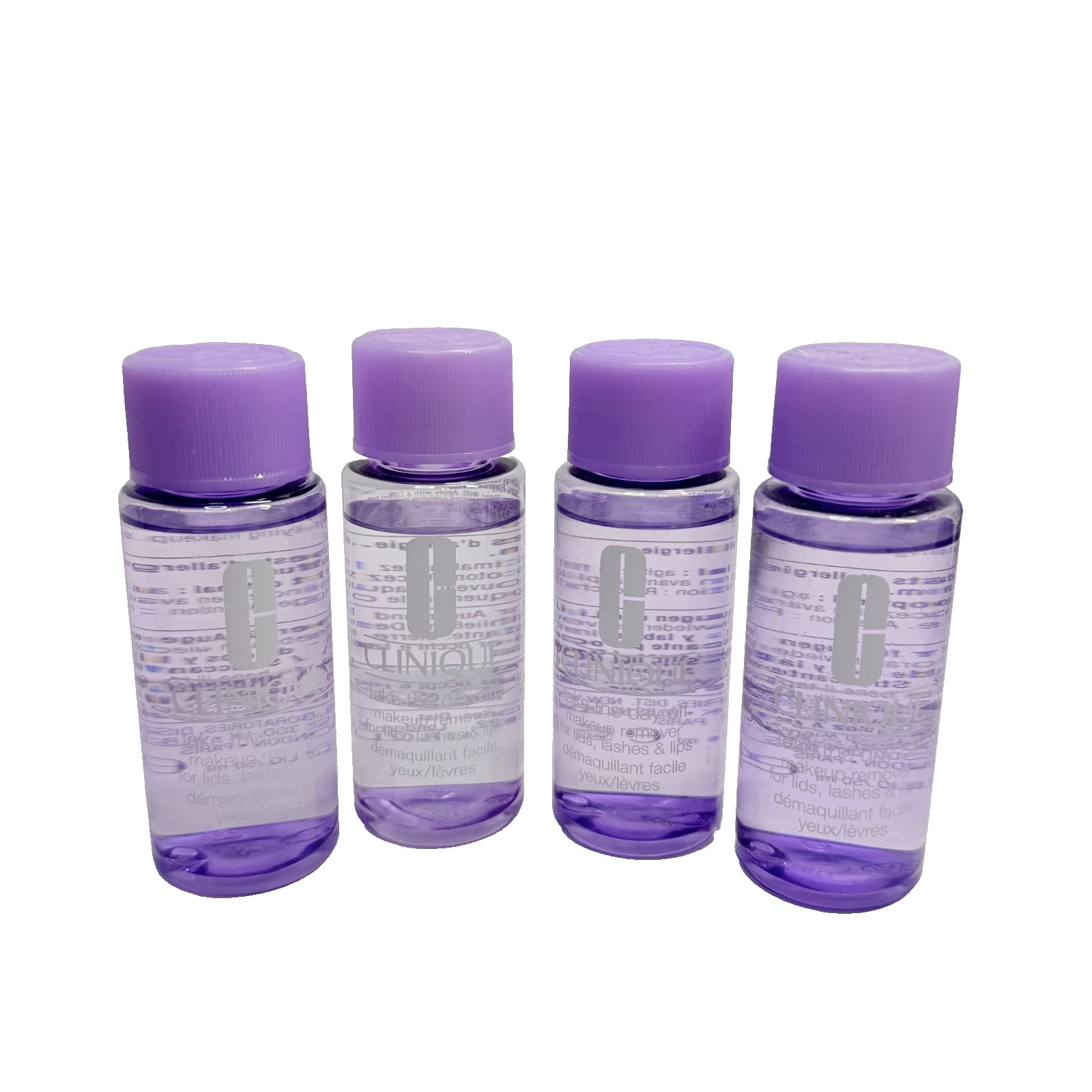 Clinique Take The Day Off Makeup Remover Lids Lashes Lips 4x 1.7oz Bottles 6.8oz