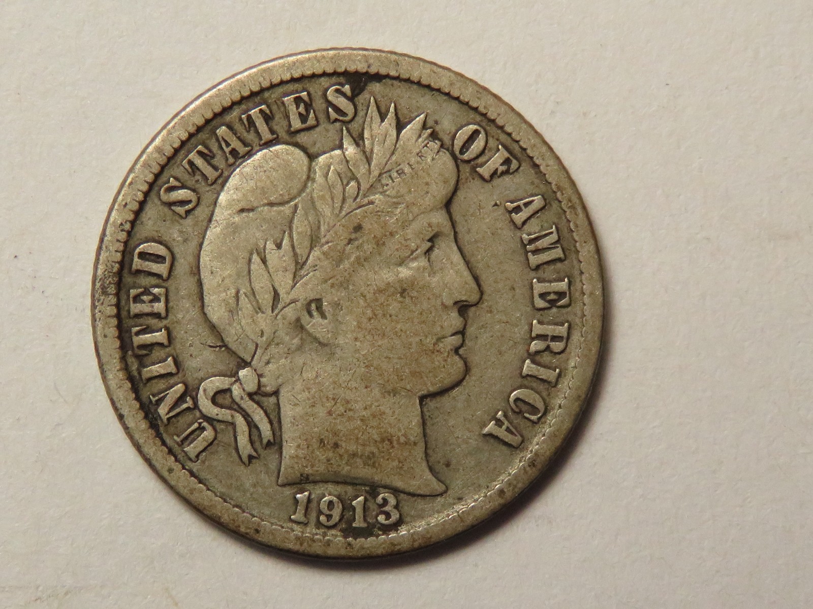1913-P Barber Dime Grading Fine