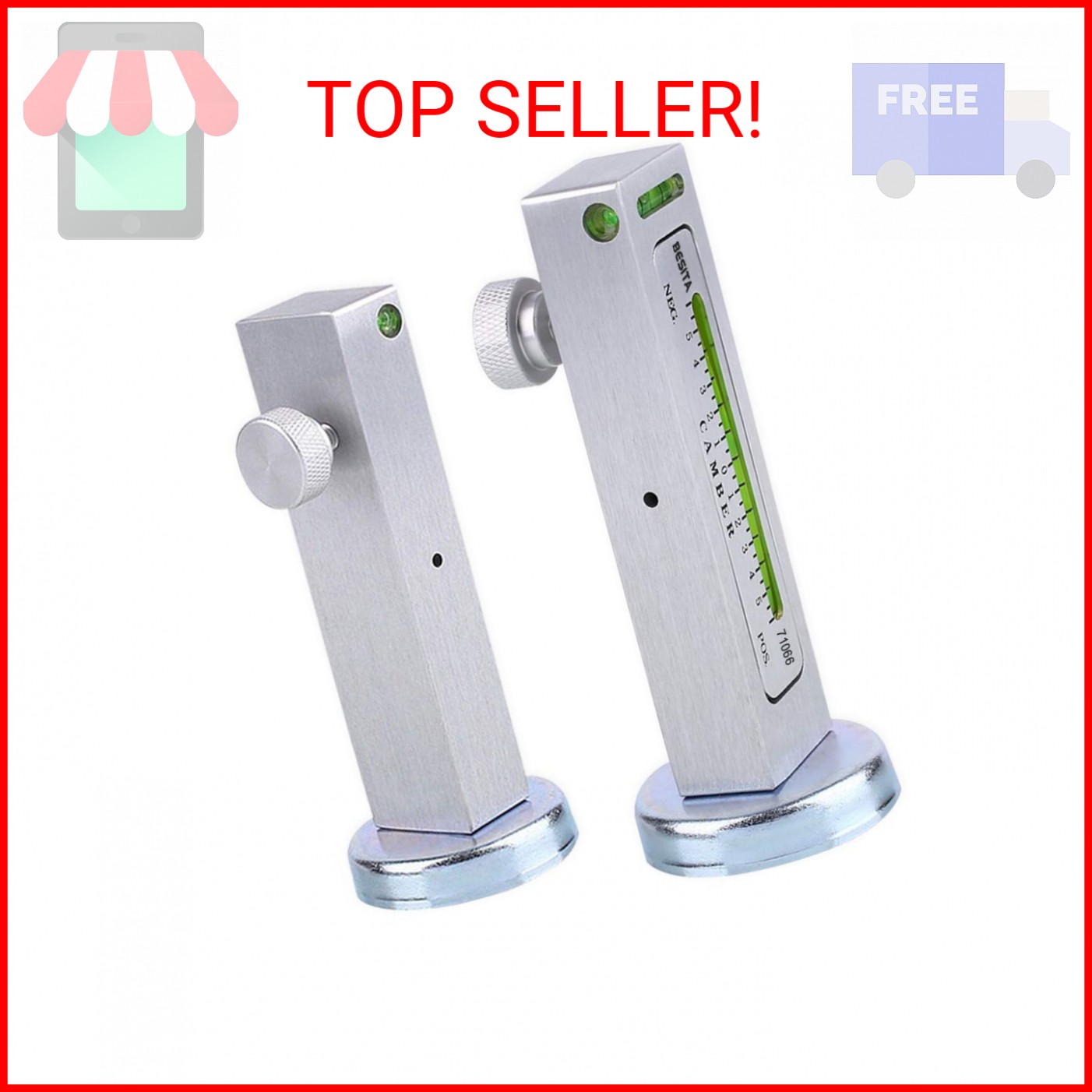 BESITA Adjustable Magnetic Gauge Tool Camber Alignment Tool Strut Wheel Alignmen
