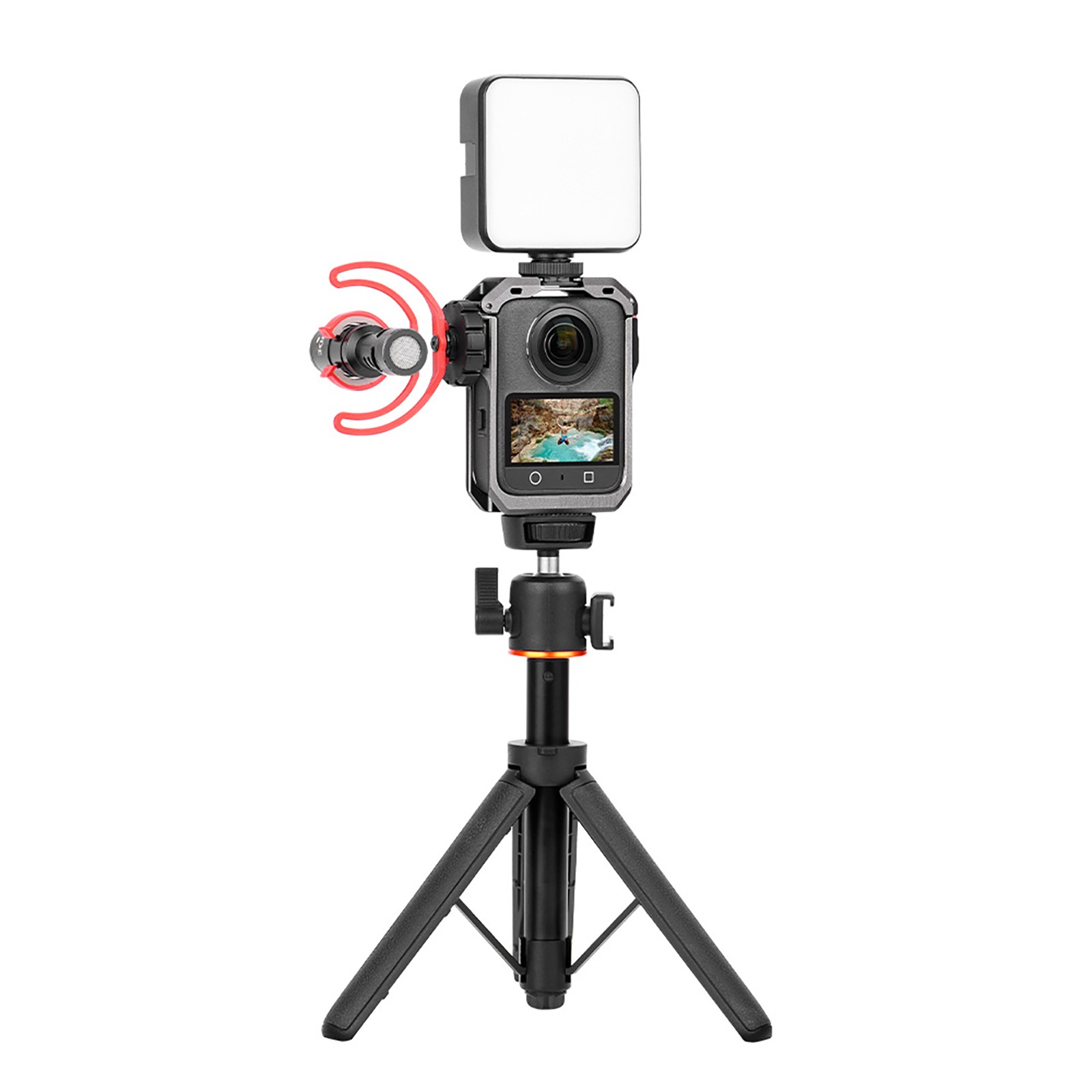 Good Quality For DJI Osmo 360 Camera Metal Rabbit Cage Frame Case+Lens Cover