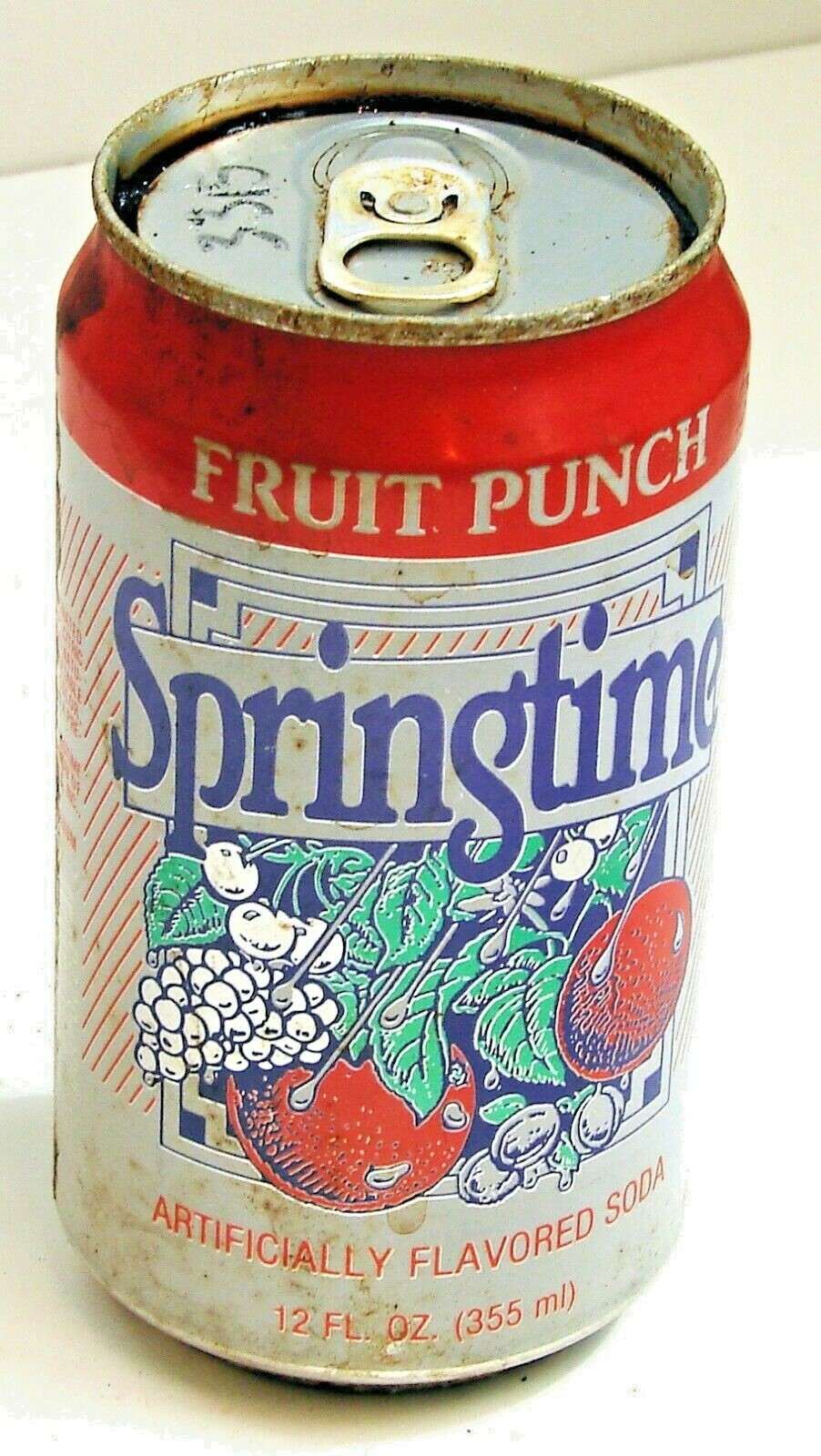 Fruit Punch Springtime; Springtime Beverages; Sheboygan, WI; soda pop can