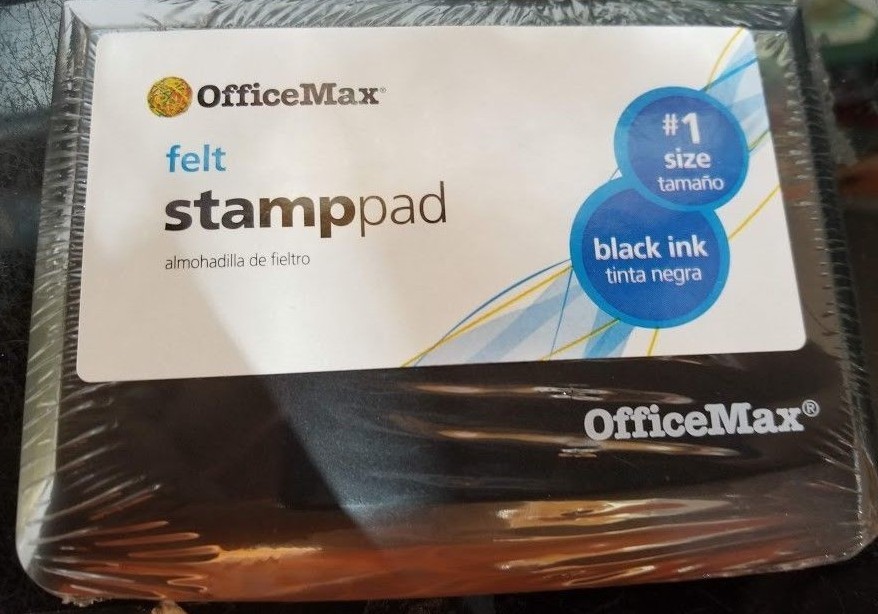( 4 pack)Felt Stamp Pad 2-3/4 x 4-1/4" (Size #1) Black OfficeMax  Sealed