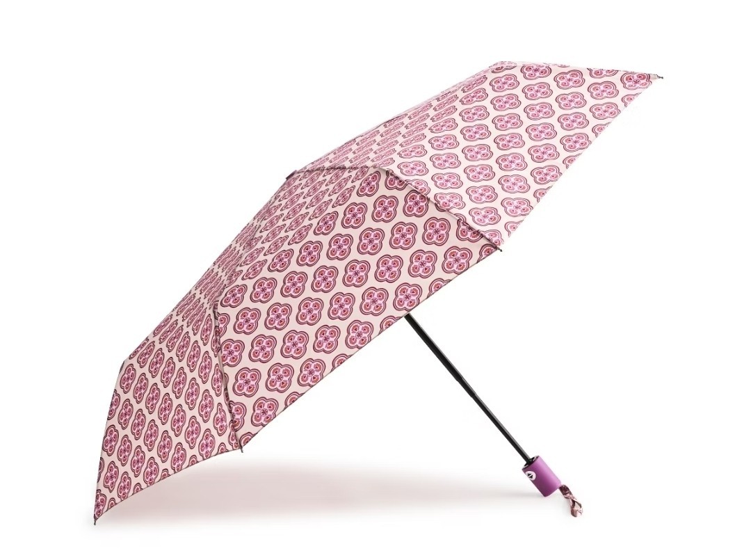 Vera Bradley Auto Open Close Umbrella Lavender Geo  Full Size