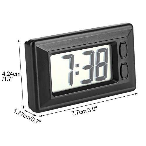 Ultra Thin Digital Clock, Self Adhesive LCD Digital Electronic Clock with