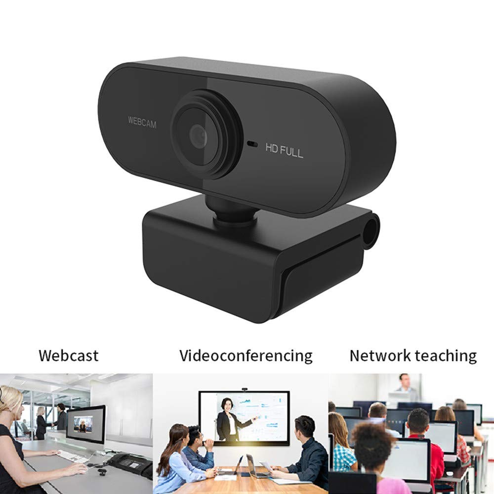 Computer Camera PC Webcam Full HD 1080p 360 Degrees Wide Angle 30fps Video US...