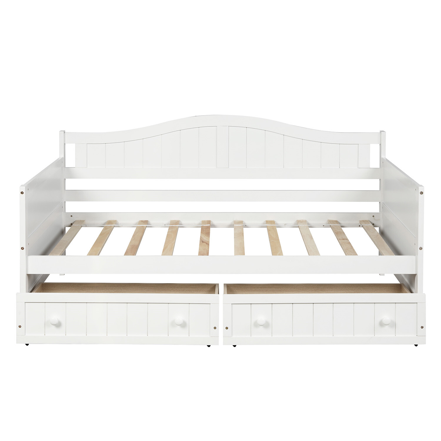 Twin Size Daybed Wood Bed Frame Sofa Bed with 2 Drawer White/Gray/Espresso