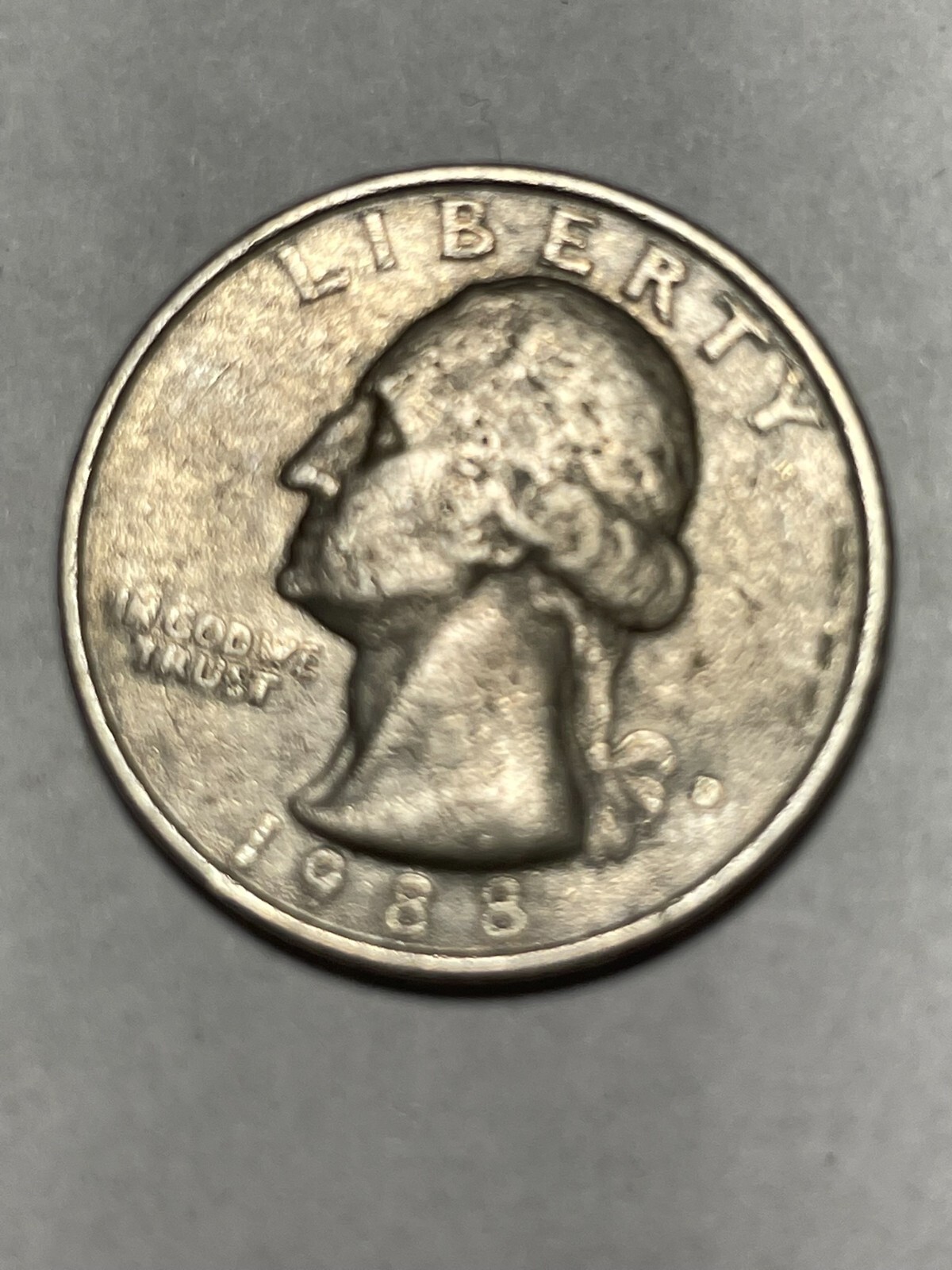 1988 D Washington quarter folder filler circulated