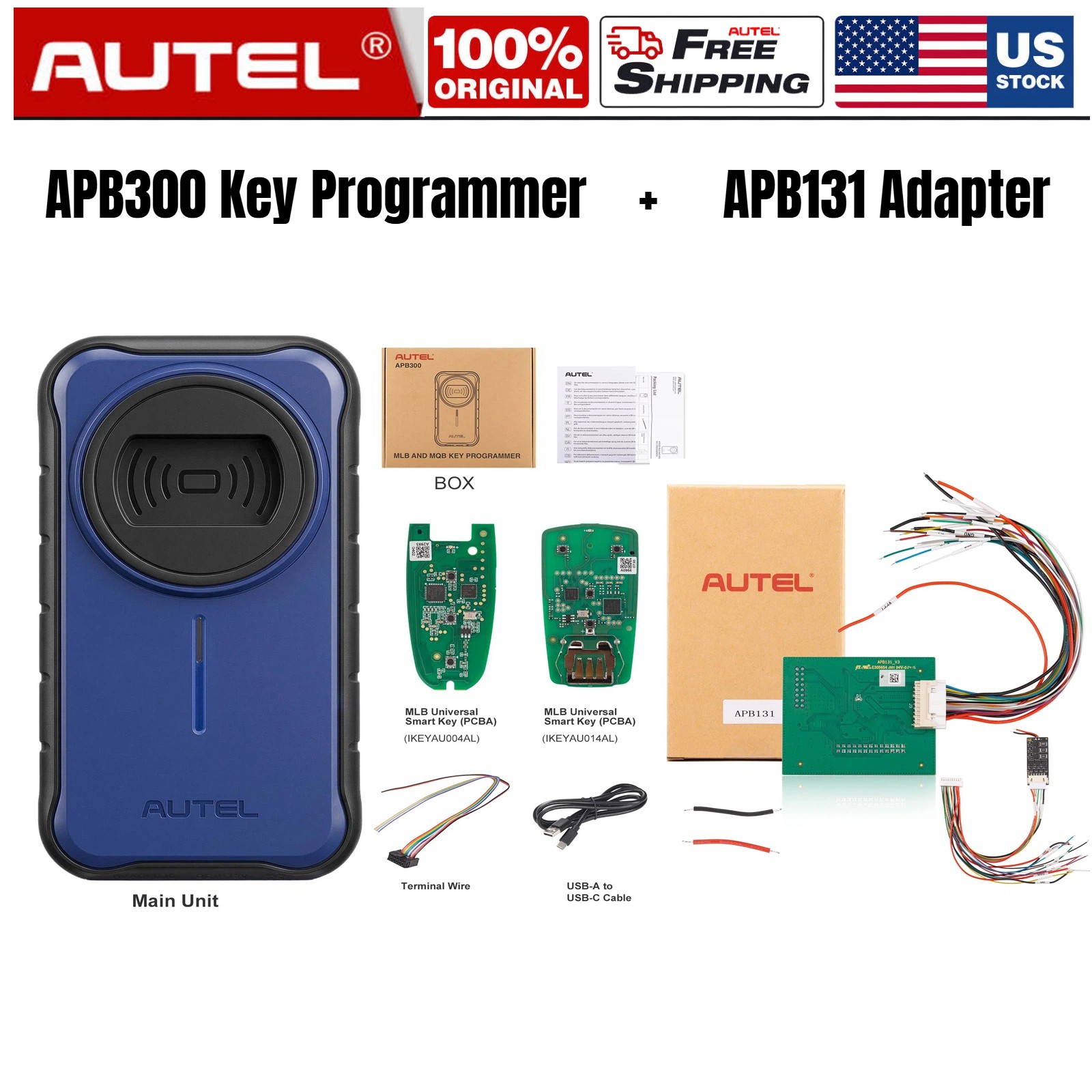 AUTEL MAXIIM APB300 Programmer & Autel APB131 Adapter Used With Autel XP400 PRO