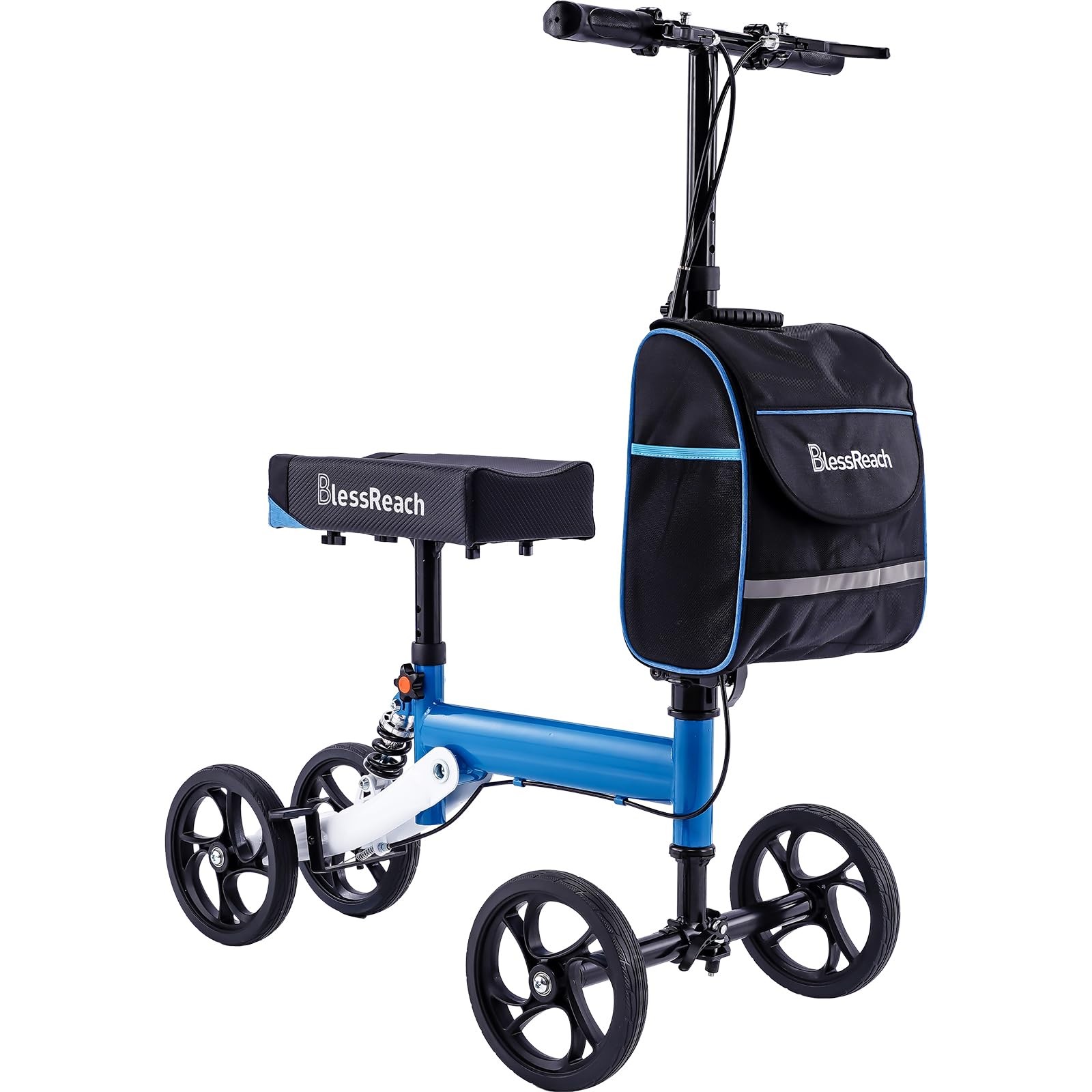 BlessReach Knee Scooter Walker for Adults Foot Injuries Ankle Surgery, Blue