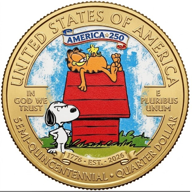 Snoopy x Garfield America 250 Celebration  Commemorative Coin C259