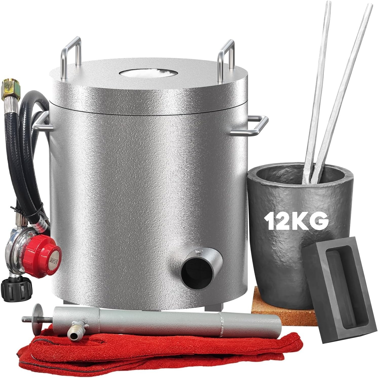 🌞Propane Melting Furnace Kit 12KG Smelting Furnace Kit 1482°C/2700°F with Cruci