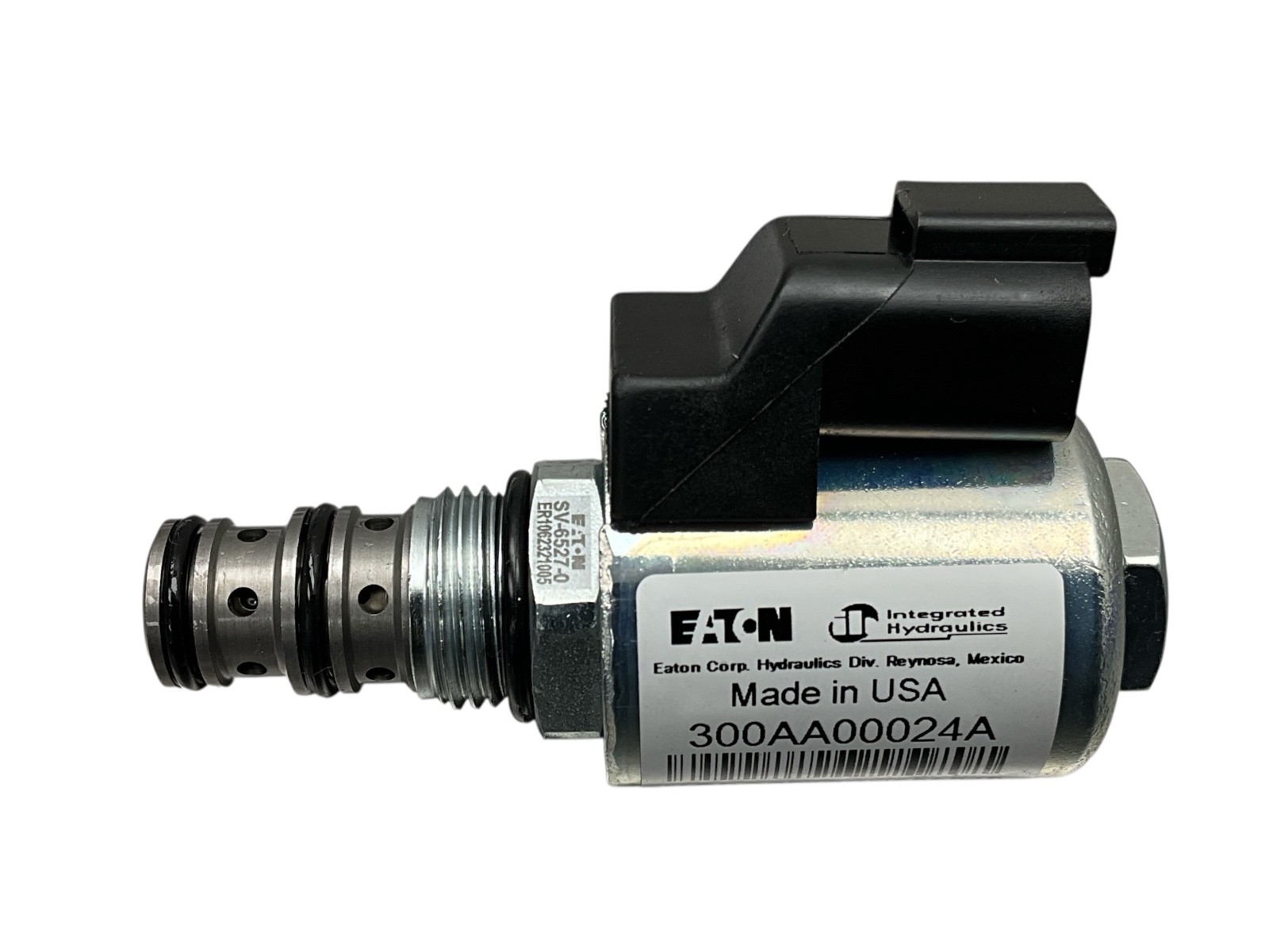 Eaton Vickers 300AA00240A & SV-6527 Solenoid Valve Coil & Cartridge Valve