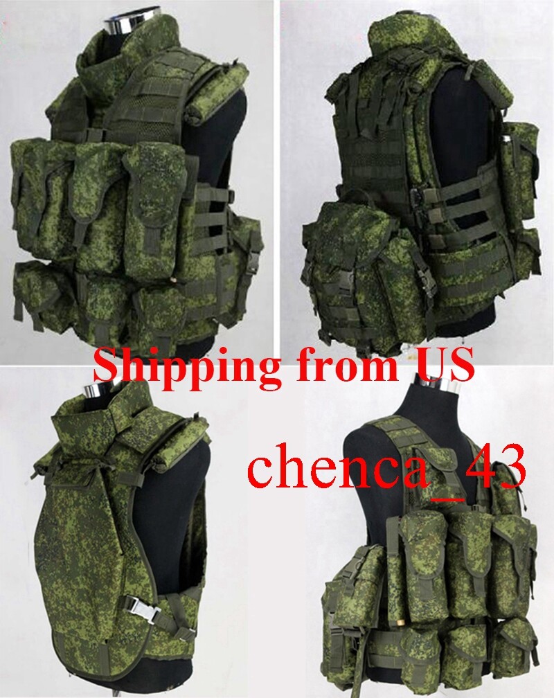 US!! Replica Russian 6B13 Body Armor Vest EMR Camo 6SH117 Modular Vest Bags Gear