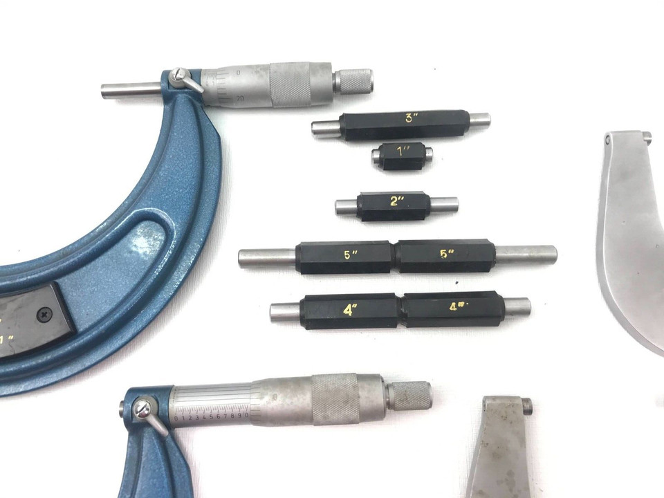 Outside Micrometer Set 1-2" to 5-6" Machinist Tool Set