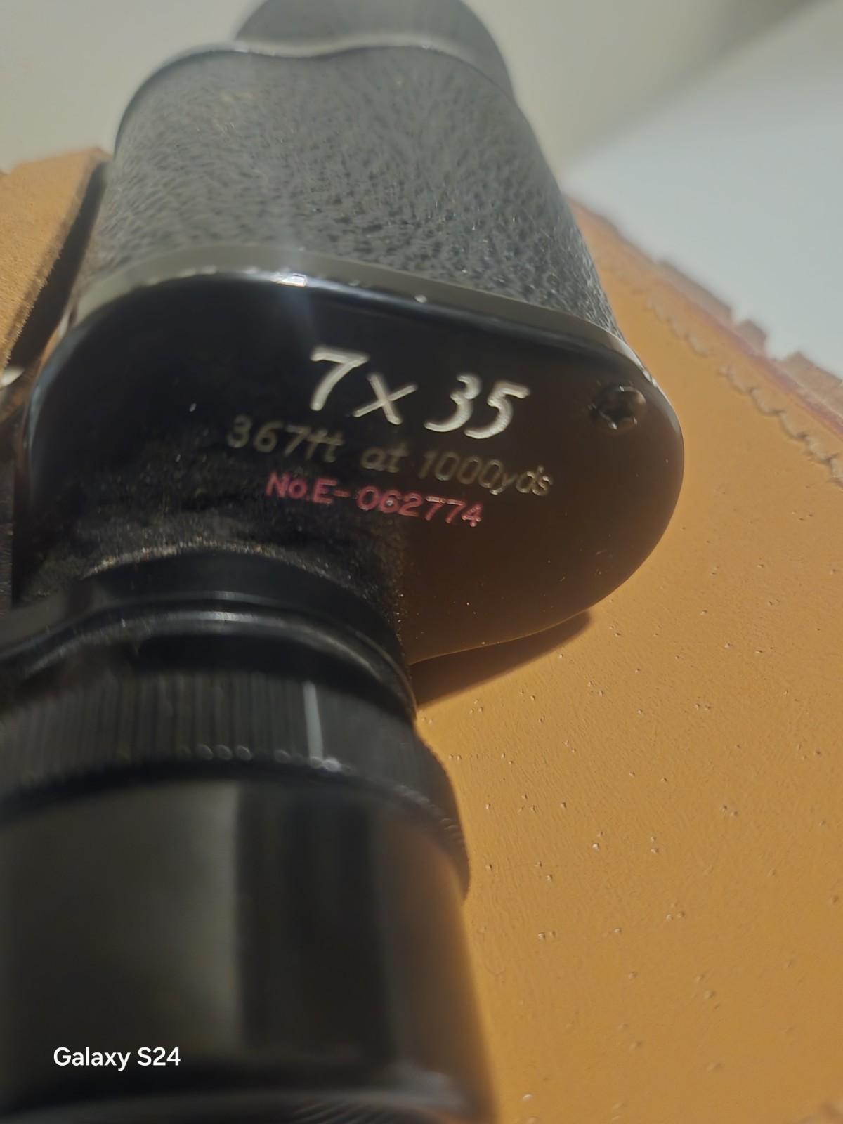 Vintage Binoculars Scope Amber Coated Optics #3804 Read Description