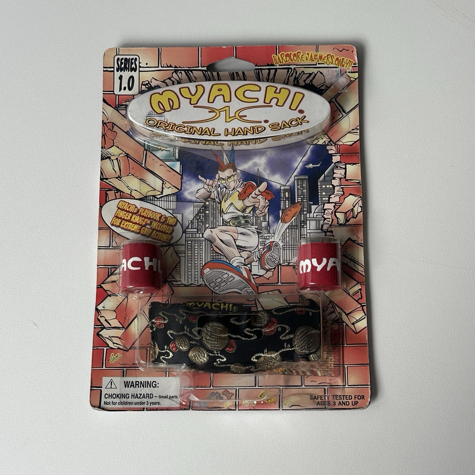 MYACHI Series 1.0 Red Velvet Stripes / Ridges Hand Hacky Sack Original NEW 2004
