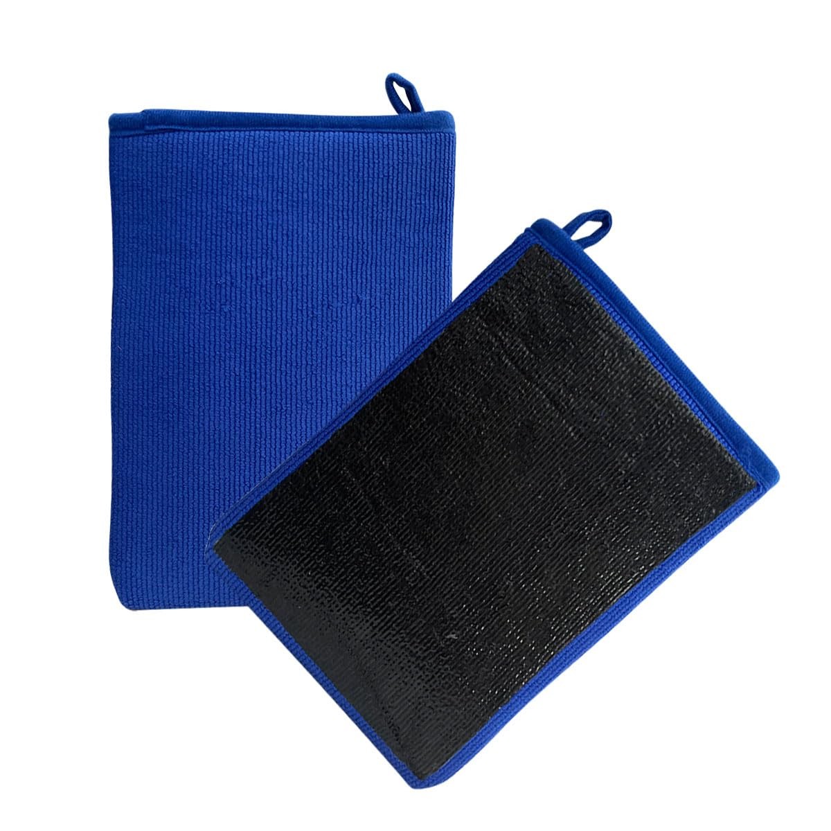 2PCS Clay Mitts for Car Detailing, Microfiber Fine Grade Medium, Blue