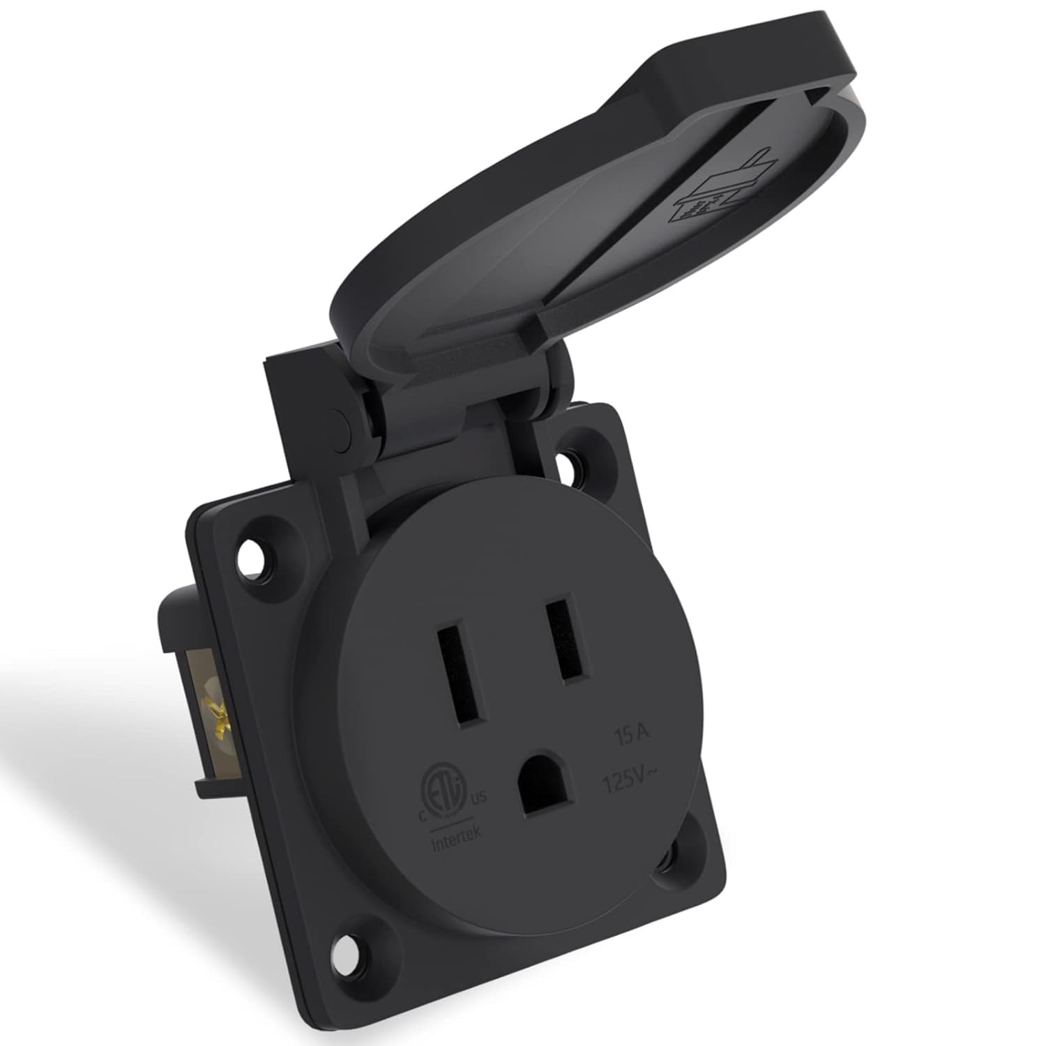 STARELO 15Amp Power Outlet Receptacle NEMA 5-15R with Cover,125Volt 2 Pole 3Wire
