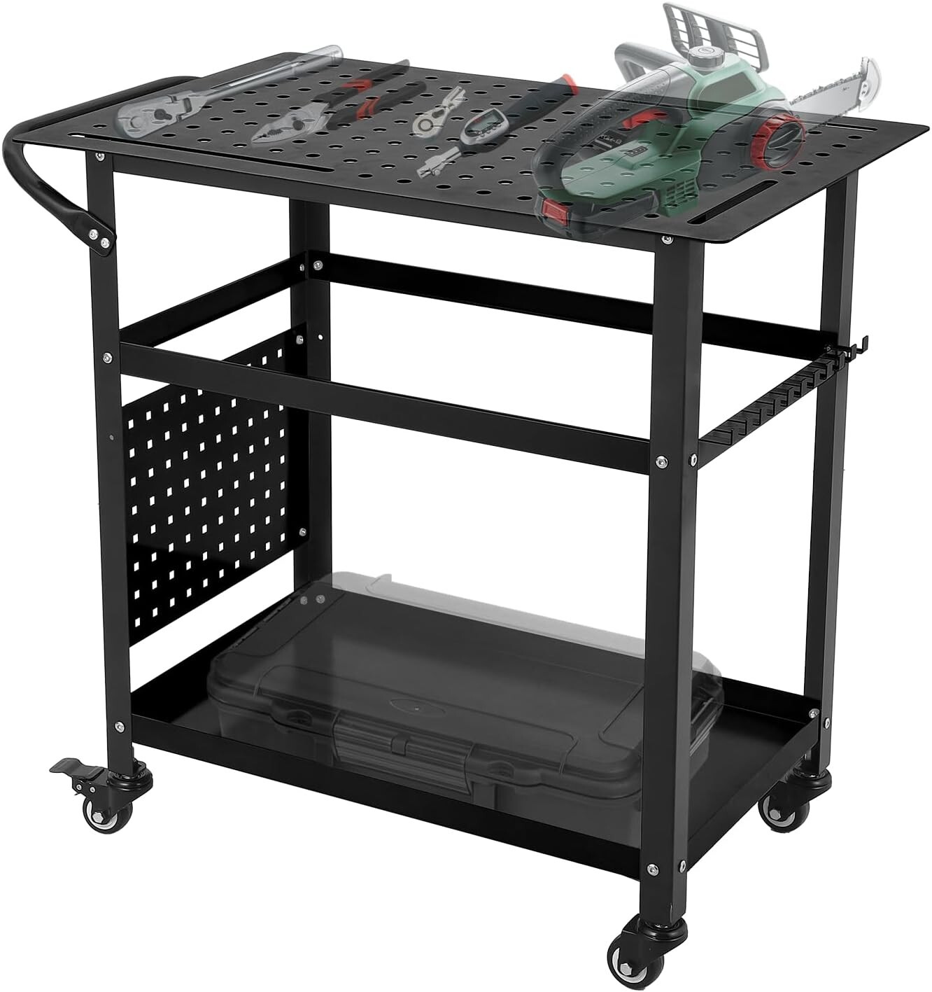 Welding Cart 36" x 24" Welding Table Top Double Layer Table 1200lb Workbench