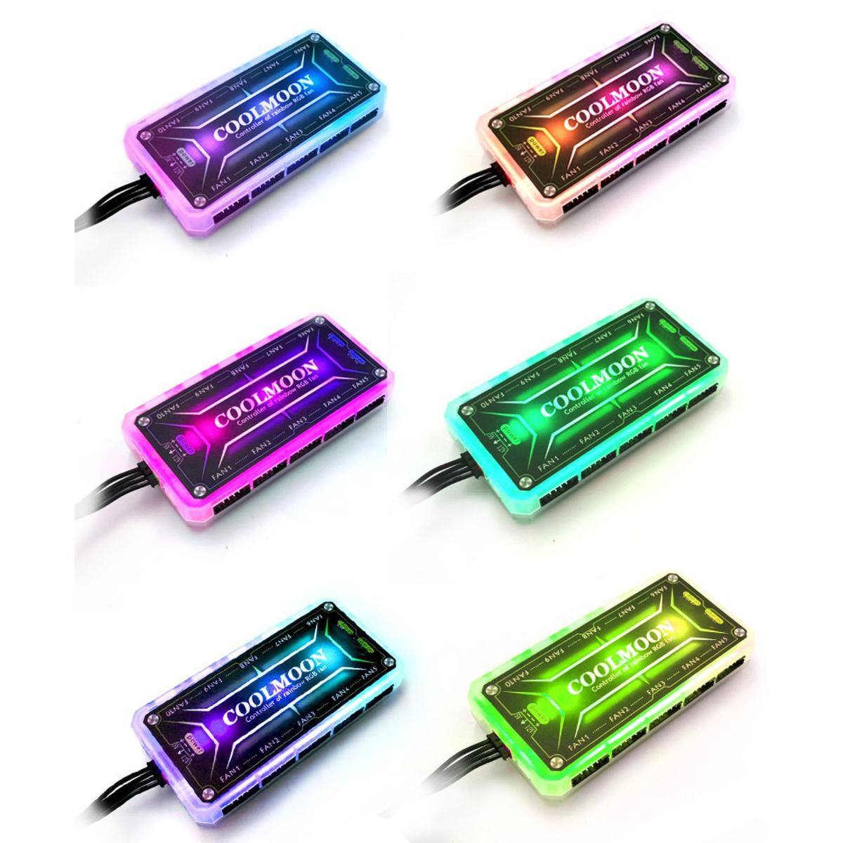 RGB Fan Controller Remote Control Computer Case PC Cooler Chassis Silent Fan Hub