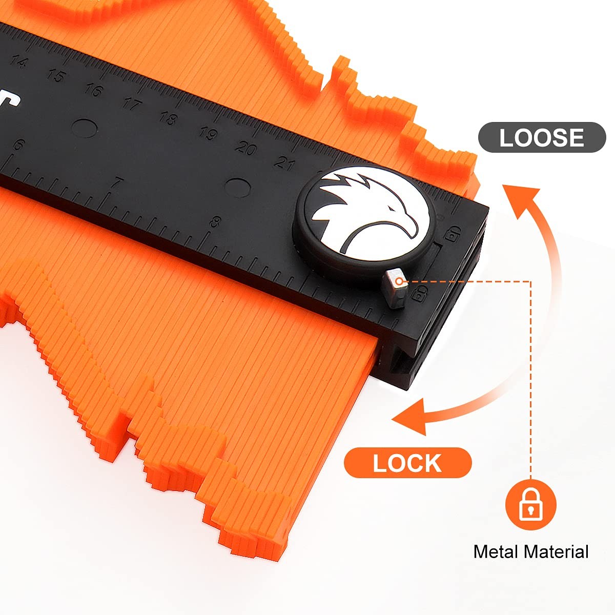 Saker Contour Gauge Profile Tool Adjustable Lock Connection Package