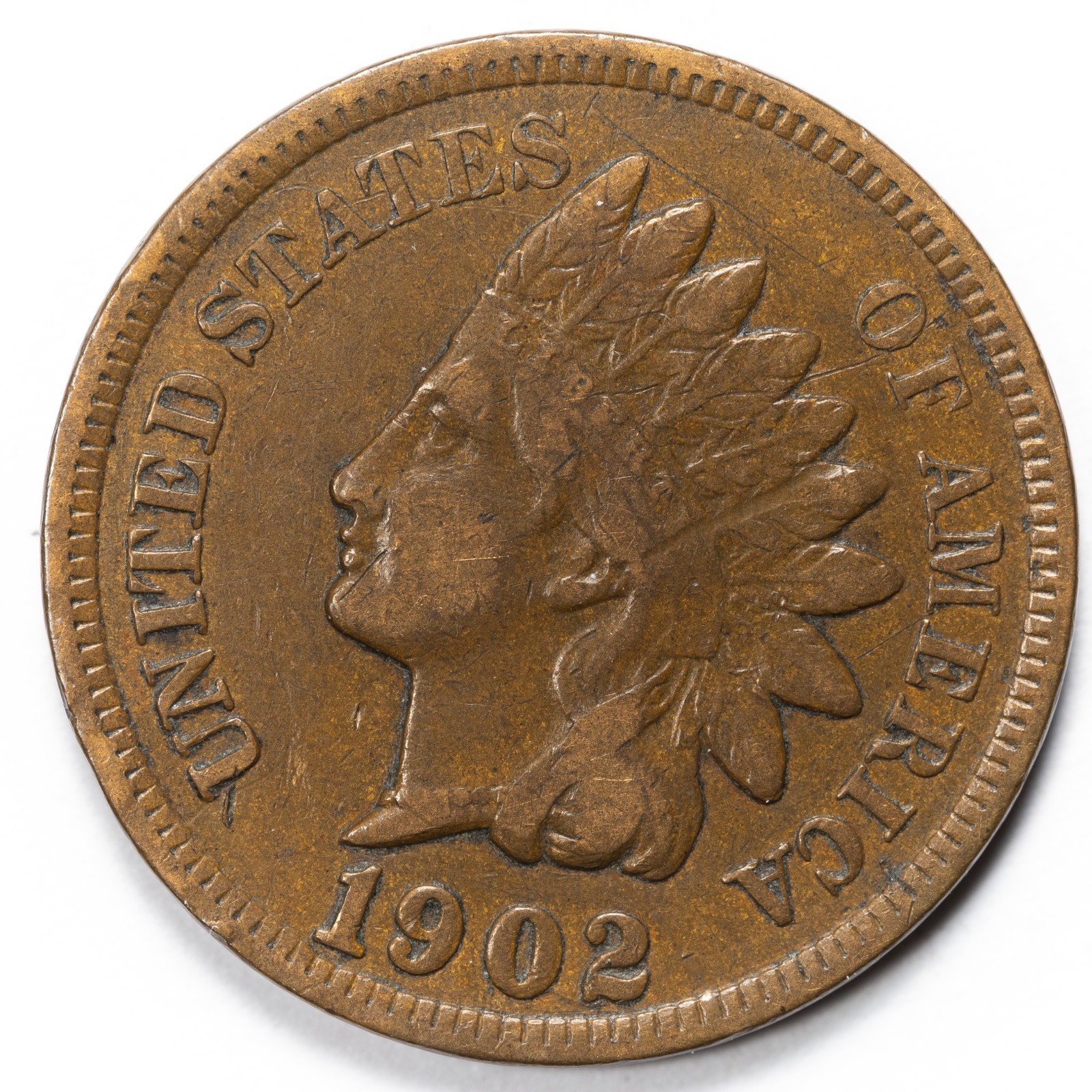 1902 Indian Head Penny Cent Fine (F)