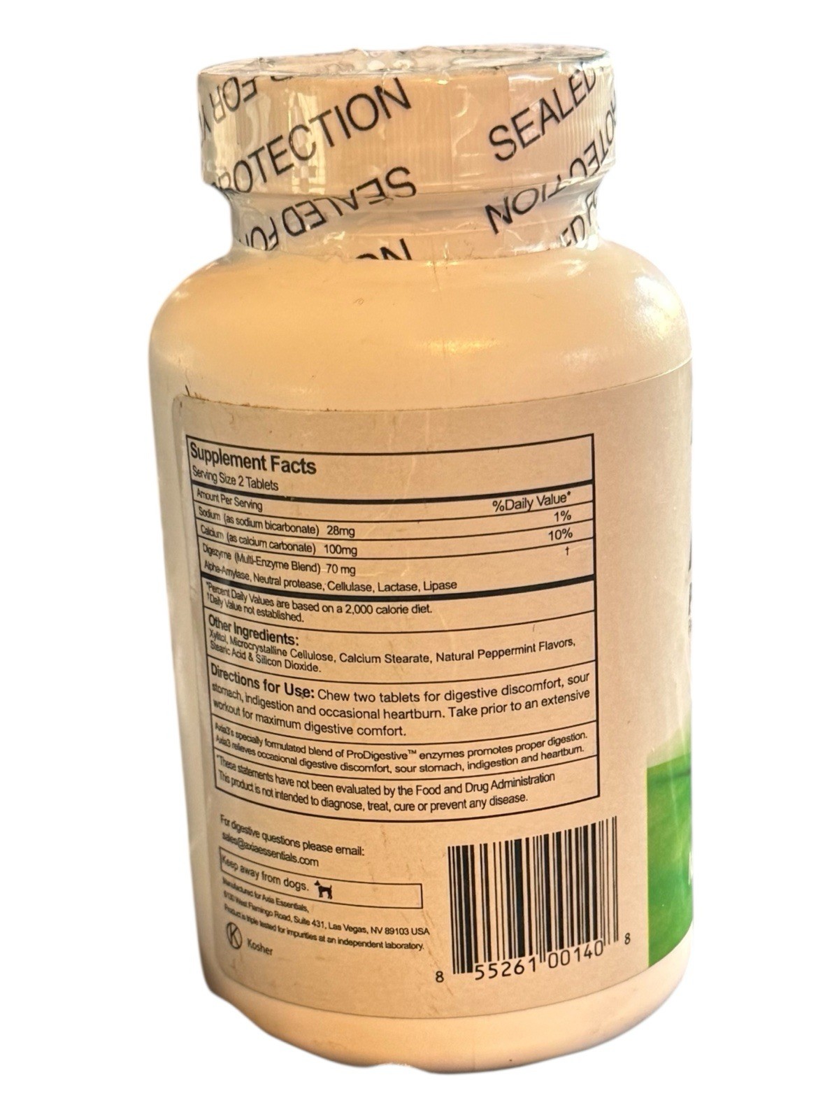 AXIA3 Prodigestive (Dented Bottle) 90 Chewable Tablets - Ex: 4/26