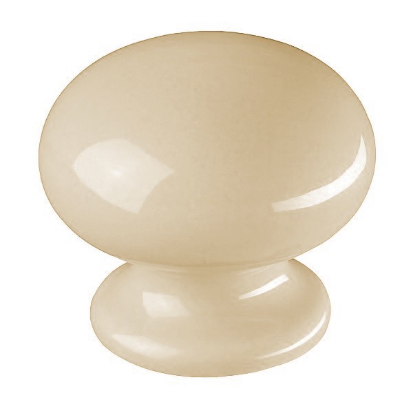 (12 Pack) 1-1/2" Kiln Fire Your Own Artwork Almond Ceramic Knob