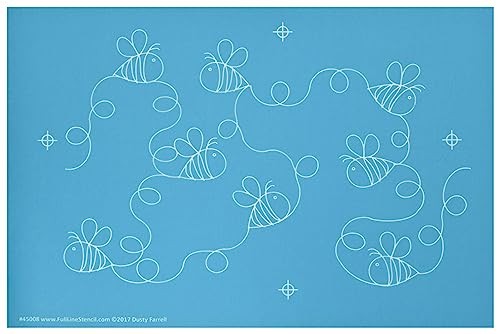 - Bumble Bees - Edge to Edge Stencil, Continuous Line Template for Free