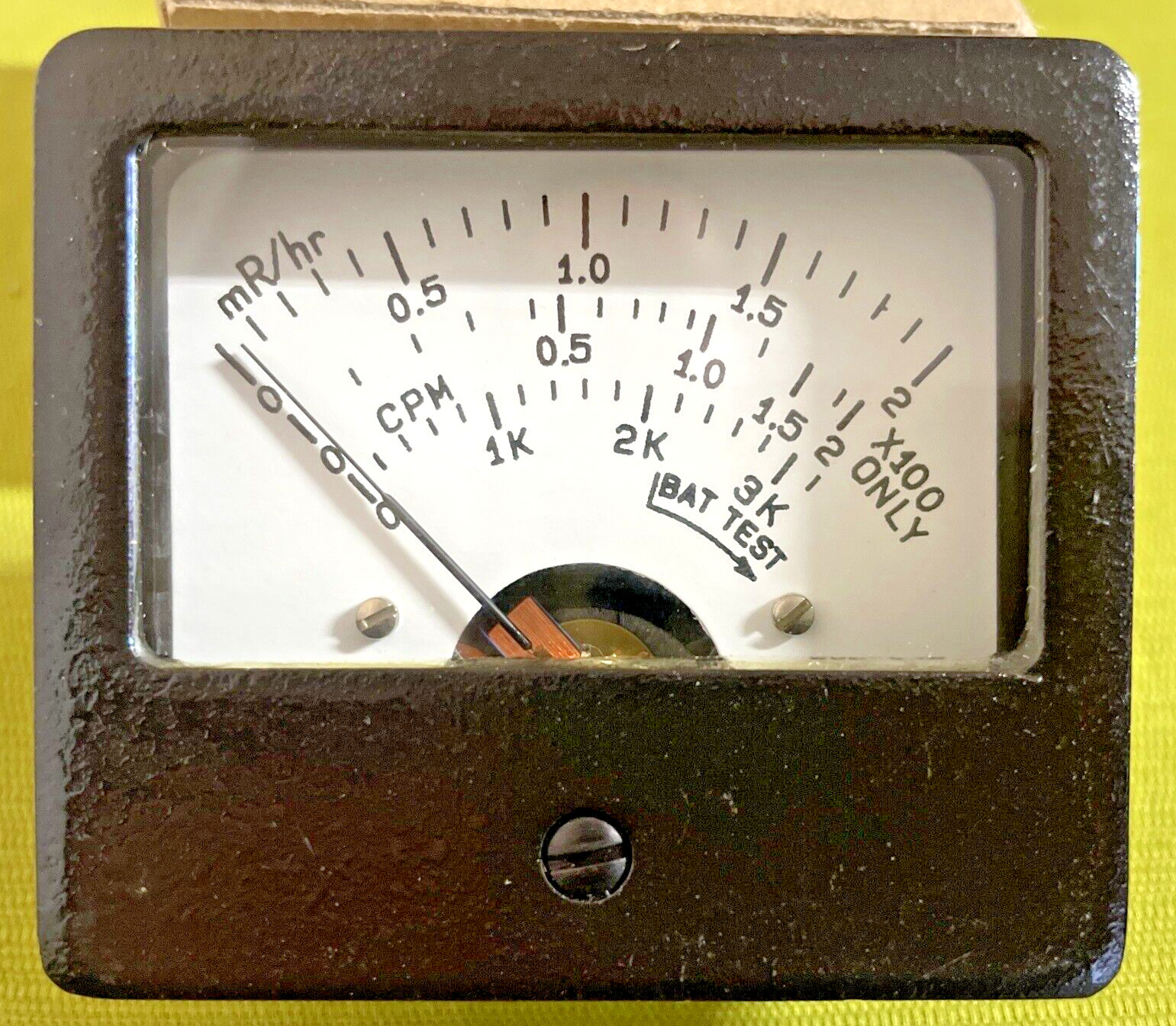 Ludlum Model 3 Meter Movement with Bezel and Faceplate #202-049
