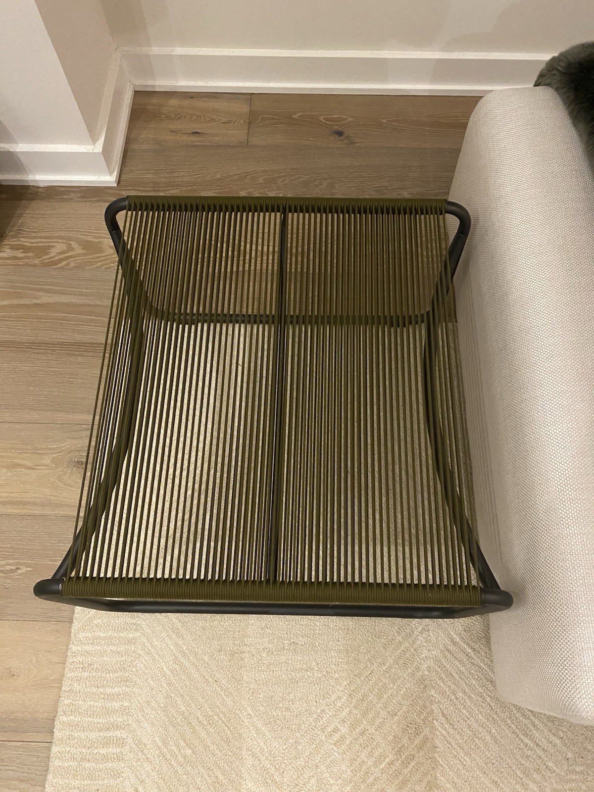 BRAND NEW Roda Italian Harp Ottoman (Indoor or Outdoor). Retail Price is $1,015