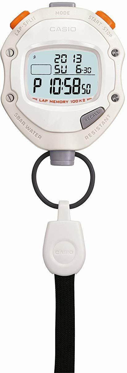 Casio Stop Watch HS-70W-8JH White Waterproof Sports Stopwatch HS-70W from Japan*