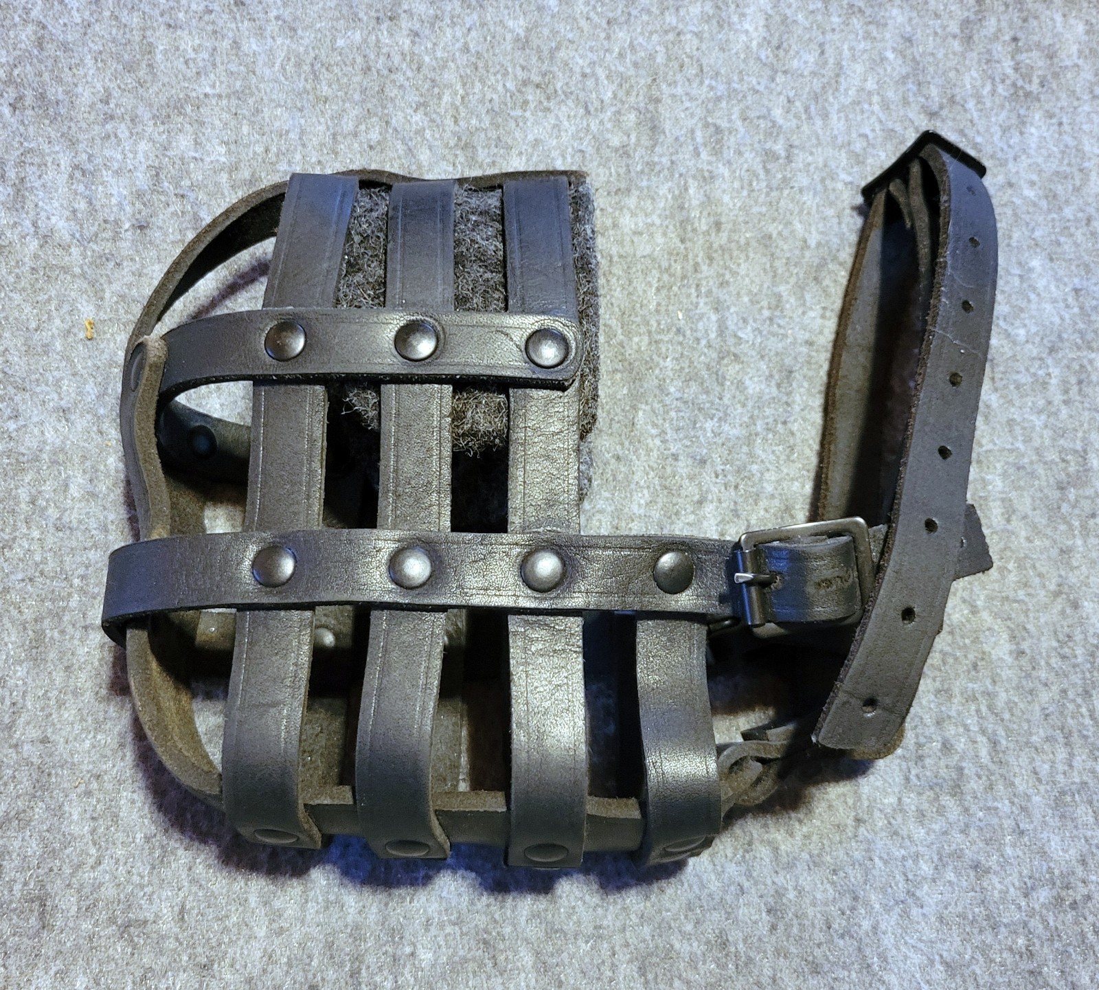 ForDogTrainers K9 K-9 Nappa Leather Dog Muzzle, Size L Pit Bull German Shepard