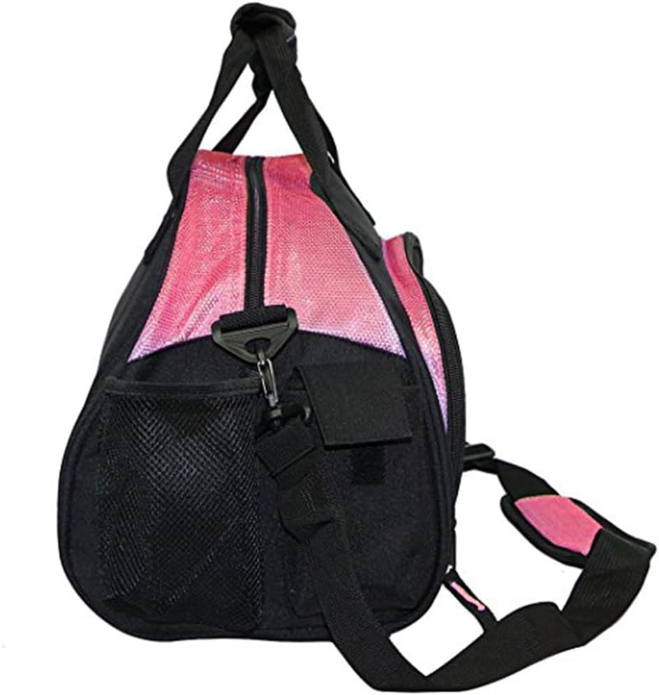 Women'S Nylon Dance Sport Duffel Girl'S Gym Bag (Rose) Medium