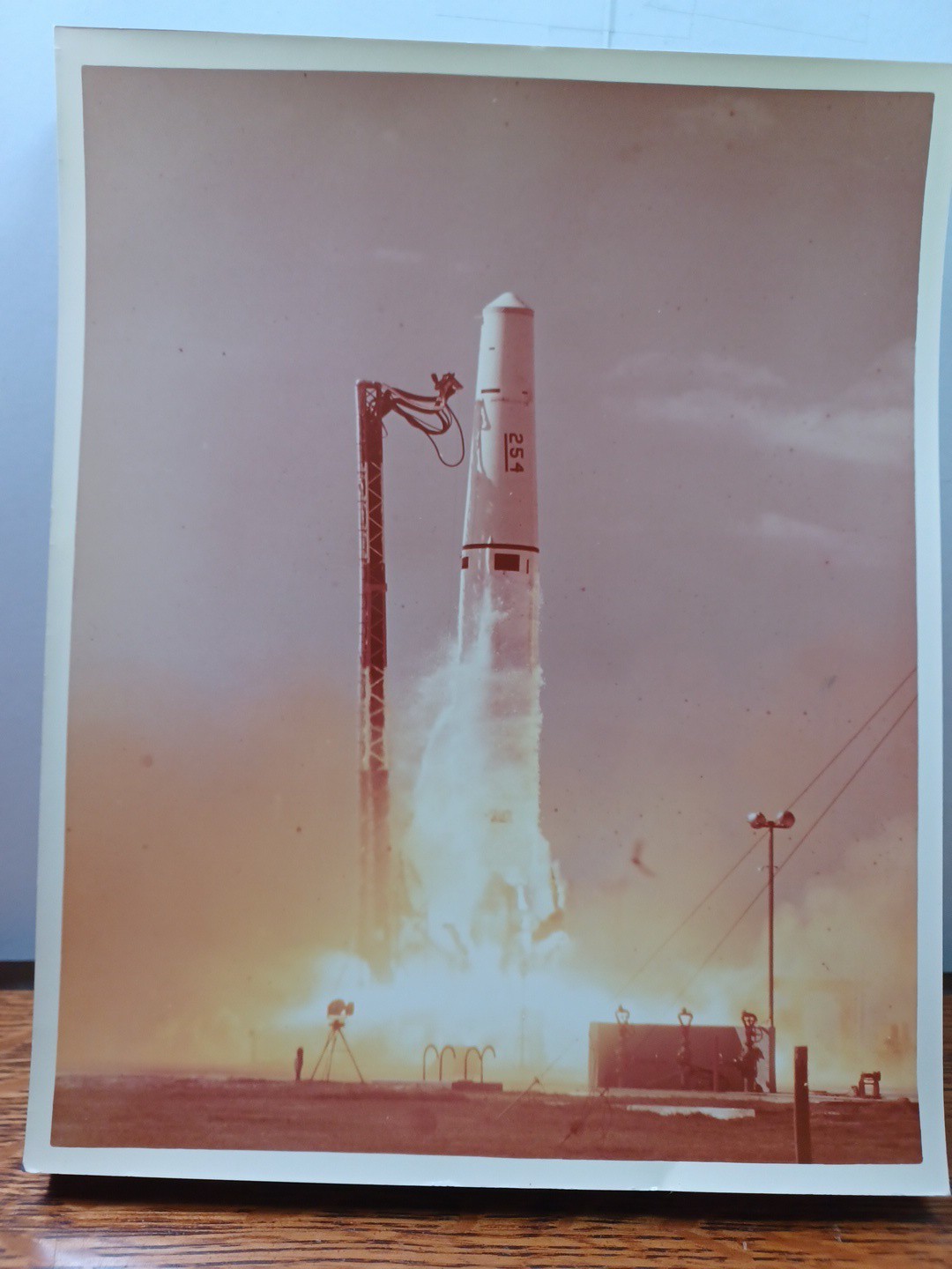 1961  Thor‑DM‑21 Agena Rocket Firey Launch Original Color 8 x 10  Photo RRP 906