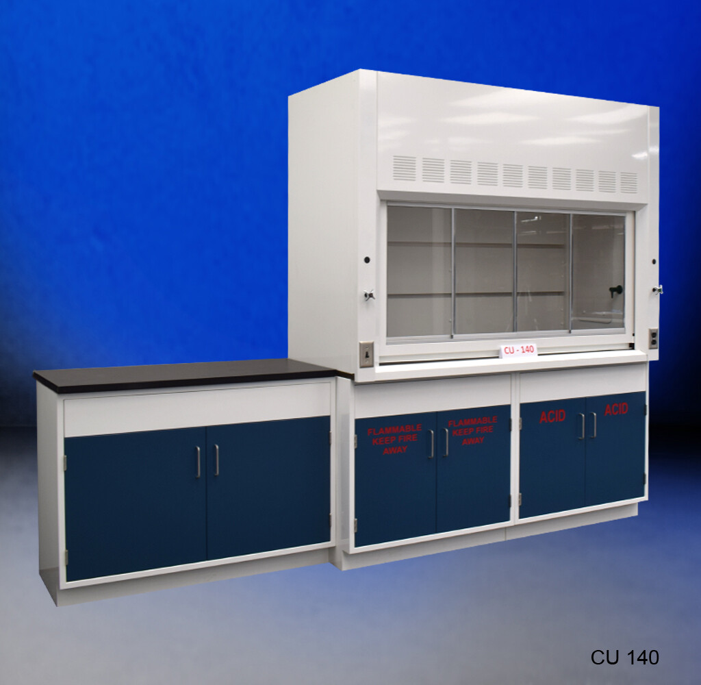 Fisher American 6' Fume Hood / Flammable &ACID 4' Laboratory Sink Cabinet E2-498