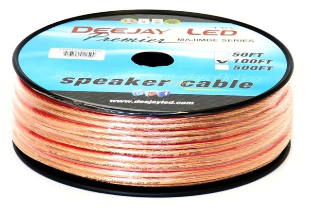 Deejay LED TBH12AWG100 12ga 100ft Speaker Wire Spool