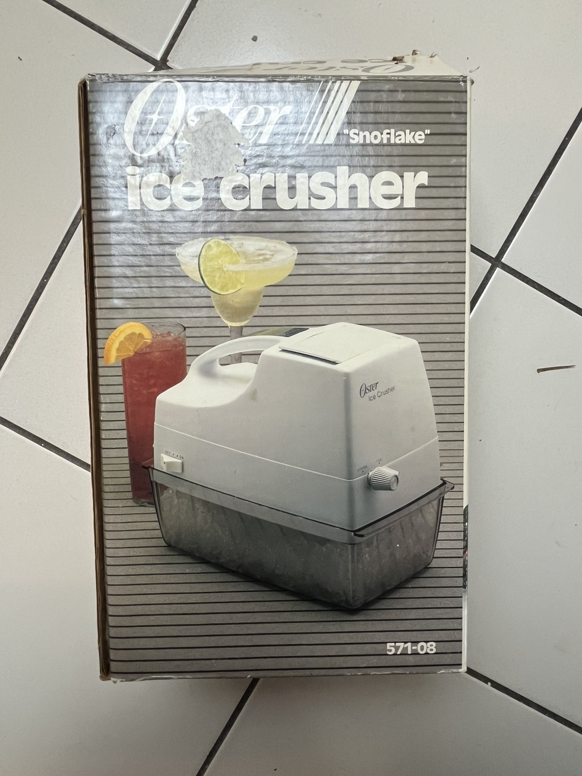 OSTER "Snowflake" Vintage 1970's Ice Crusher 571-08 W/Papers UNUSED