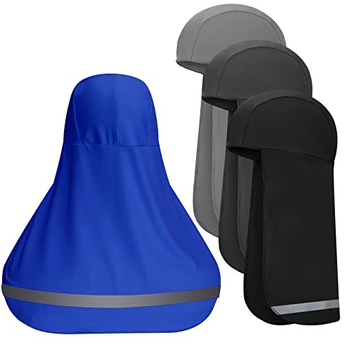 4 Pieces Sun Shade Hat Neck One Size Black, Light Gray, Dark Gray, Royalblue