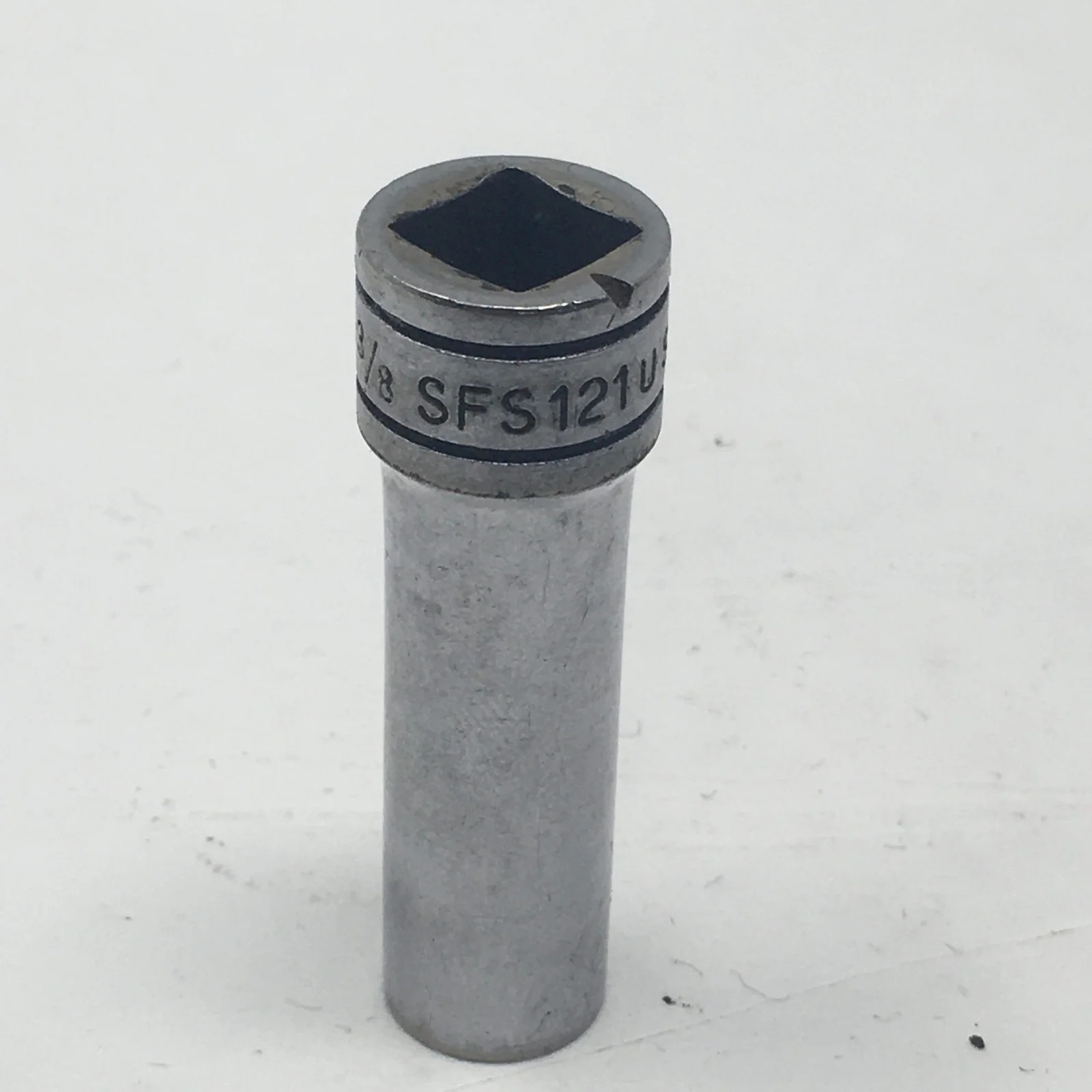 Snap On SFS121 3/8" Drive Chrome Deep 6-Point Socket, Chrome Chipping (Used)