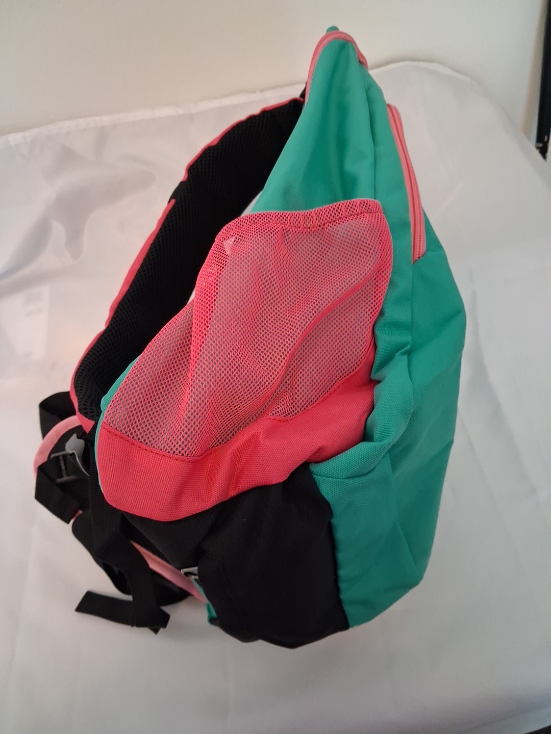 SunDrift Hiking Camping Backpack Pink Teal School Bag Recycled Heavy Duty NEW